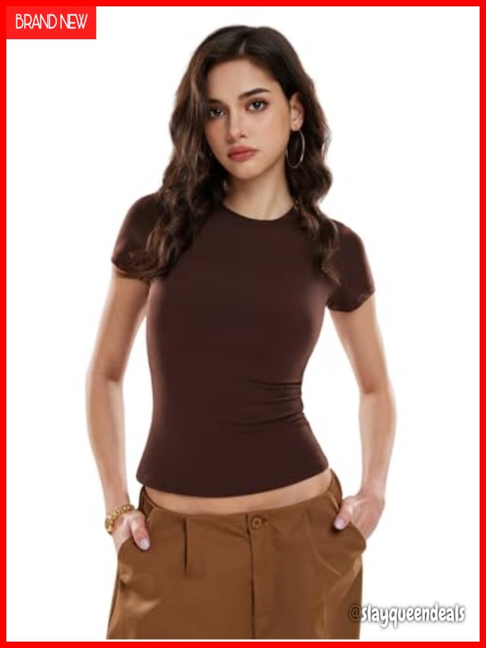 IUK Women's Compression Short Sleeve Slim Fit Nylon Spandex Workout Tee